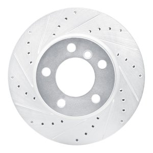 BMW 118i Brake Rotor (1) - Front Left - R1 Concepts - Drilled & Slotted - Silver - `12-`20 BMW 118i Brake Rotor (1) - Front Left - R1 Concepts - Drilled & Slotted - Silver - `12-`20
